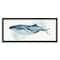 Stupell Industries Serene Humpback Whale Watercolor Painting Blue Nautical Animal Framed Wall Art